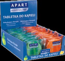 Apart Aromatherapy - Tabletka do kąpieli, relaksująca świeżość z olejkiem pomarańczowym i miętowym