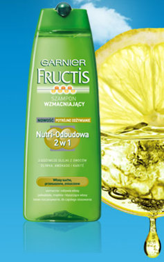 Fructis - Nutri-Odbudowa potrójnie odżywianie - szampon wzmacniający włoscy suche 2 w 1