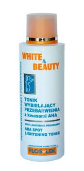 White & Beauty - Tonik wybielający przebarwienia z kwasami AHA
