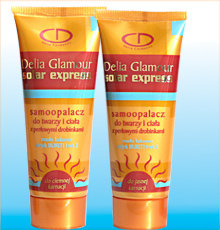 Glamour - Solar Express - Samoopalacz do twarzy i ciała z perłowymi drobinkami