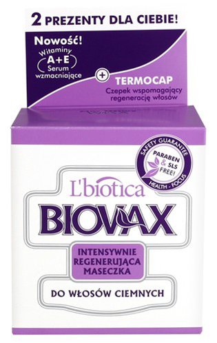 Biovax - intensywnie regenerująca maseczka do włosów ciemnych