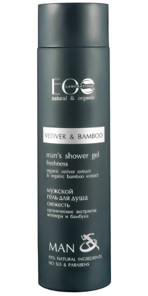 Ecolab, Man, Odświeżający żel pod prysznic dla mężczyzn 'Wetiwer i Bambus'