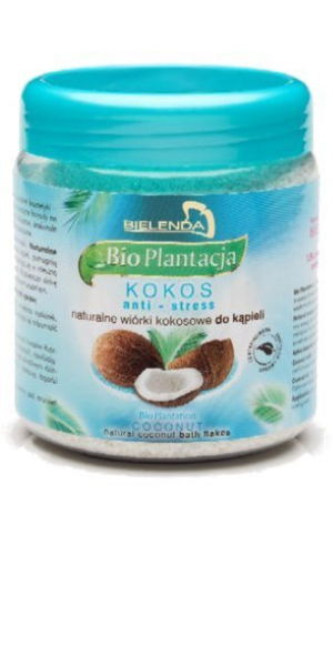 Bielenda, Bio Plantacja Kokos, Naturalne wiórki kokosowe do kąpieli 'Anti - Stress'