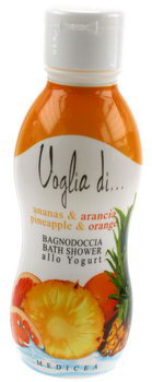 Voglia di... - Płyn do kąpieli i pod prysznic jogurtowy - ananas i pomarańcza