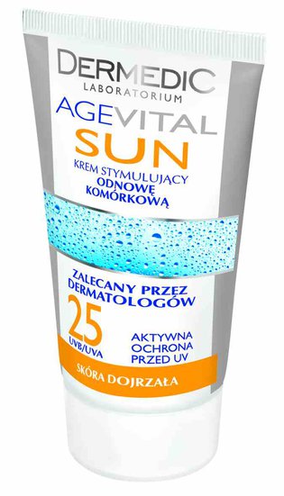 Agevital Sun - Krem stymulujący ochronę komórkowa, faktor 25