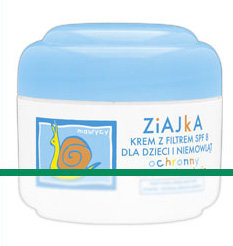 Ziajka - Krem ochronny z filtrem SPF 8 dla dzieci i niemowląt