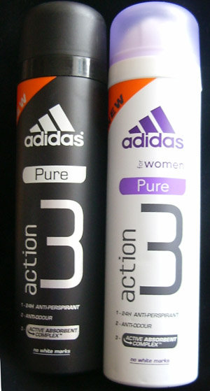 Adidas Action 3 - Pure for men - dezodorant antyperspiracyjny w spray'u