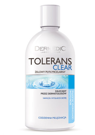 Tolerans Clear - żelowy płyn micelarny do skóry suchej, odwodnionej i delikatnej