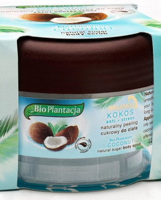 Bio Plantacja - Kokos - Naturalny peeling cukrowy do ciała