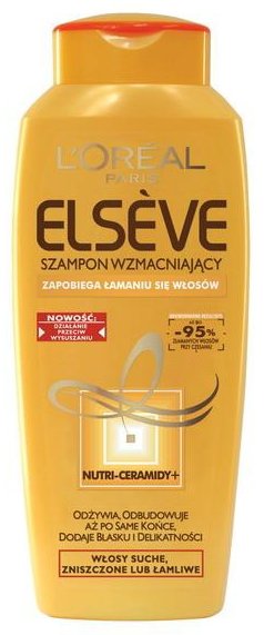 Elseve - Omega + Ceramidy - Szampon Nutri-Odbudowujący - zapobiega łamaniu się włosów