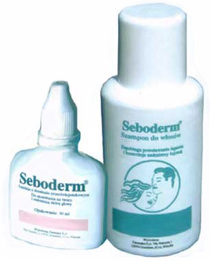 Seboderm - szampon do włosów - zapobiega powstawaniu łupieżu i kontroluje nadmierny łojotok