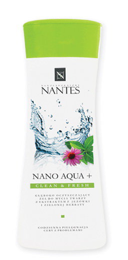 Nano Aqua + - głęboko oczyszczający żel do mycia twarzy z ekstraktem z jeżówki i zielonej herbaty