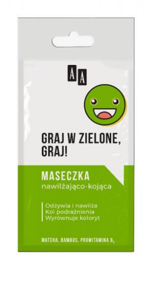 AA, Emoji, Maseczka nawilżająco-kojąca 'Graj w zielone, graj!'