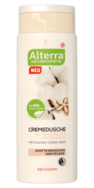 Alterra, Bio-Baumwolle & Bio-Inkanuss Cremedusche (Kremowy żel pod prysznic `Bawełna i Inchi Inchi`)