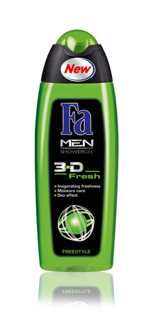 Men 3D Fresh Freestyle - shower gel body & hair - żel pod prysznic