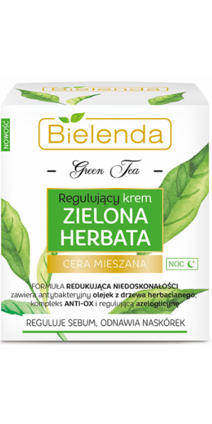 Bielenda, Green Tea, Tea Tree Night Cream (Regulujący krem do twarzy na noc 'Zielona herbata')