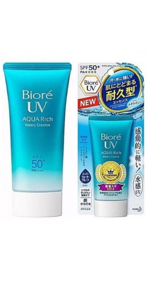 Biore, UV Aqua Rich Watery Essence SPF50+ PA++++ (Krem-esencja na bazie wody)