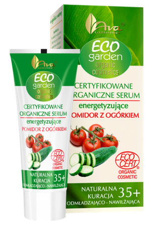 Eco Garden - certyfikowane organiczne serum energetyzujące pomidor z ogórkiem 35+