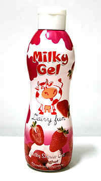 Dairy Fun - Milky Shower Gel Strawberry - żel pod prysznic