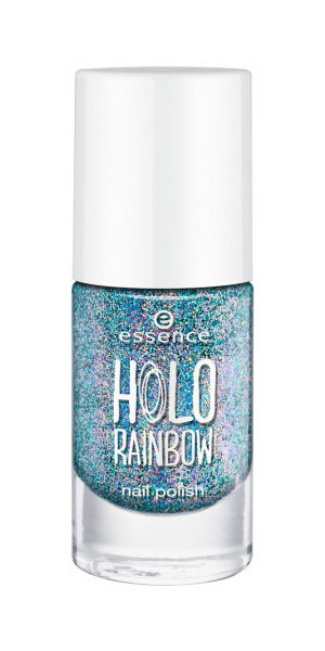 Essence, Holo Rainbow, Nail Polish (Holograficzny lakier do paznokci z drobinami brokatu)