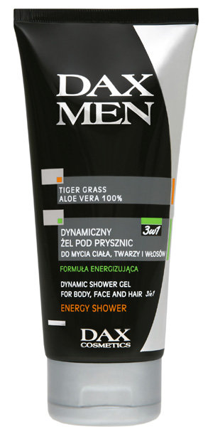 Daxmen - Energy Shower - Dynamiczny żel pod prysznic do mycia ciała, twarzy i włosów 3w1