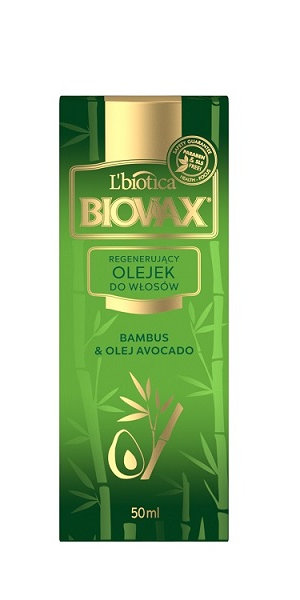 L`biotica, Biovax, Bambus & Avocado, Olejek regenerujący do włosów