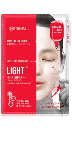 Mediheal, Capsule 100 Glutathione, Light 2-step Mask (Maska 2-etapowa z glutationem)