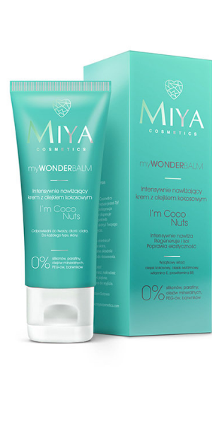 Miya Cosmetics, myWONDERBALM, I'm Coco Nuts (intensywnie nawilżający krem z olejkiem kokosowym do twarzy, rąk i ciała)