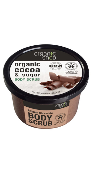 Organic Shop, Choco (Cocoa) & Sugar, Body Scrub (peeling do ciała "Belgijska czekolada")