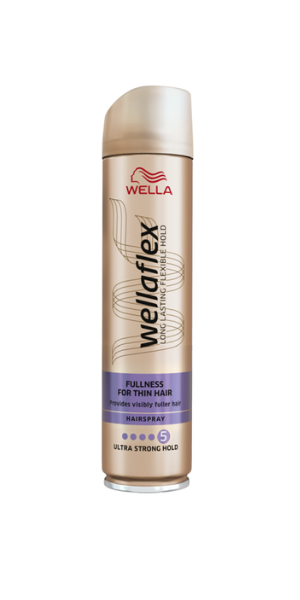 Wella, Wellaflex, Fullness for Thin Hair, Ultra Strong Hairspray (Lakier do włosów maksymalnie utrwalający `Objętość dla cienkic