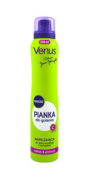 Venus, Pianka do golenia nawilżająca 'Melon & Pistacja'