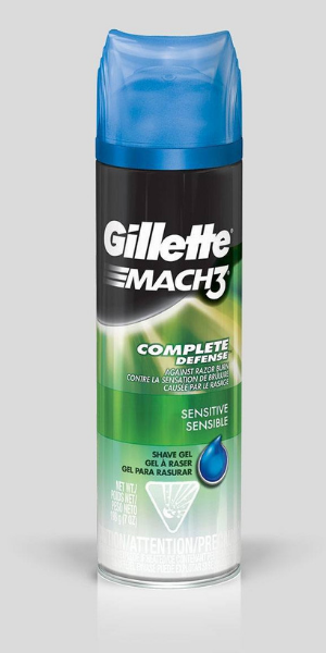 Gillette, Mach3, Complete Defense, Shave Gel Sensitive (Żel do golenia przeciw podrażnieniom skóry)