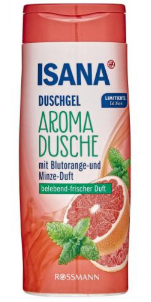 Isana, Aroma Dusche, Duschgel mit Blutorange- & Minze-Duft (Żel pod prysznic o zapachu czerwonej pomarańczy i mięty)
